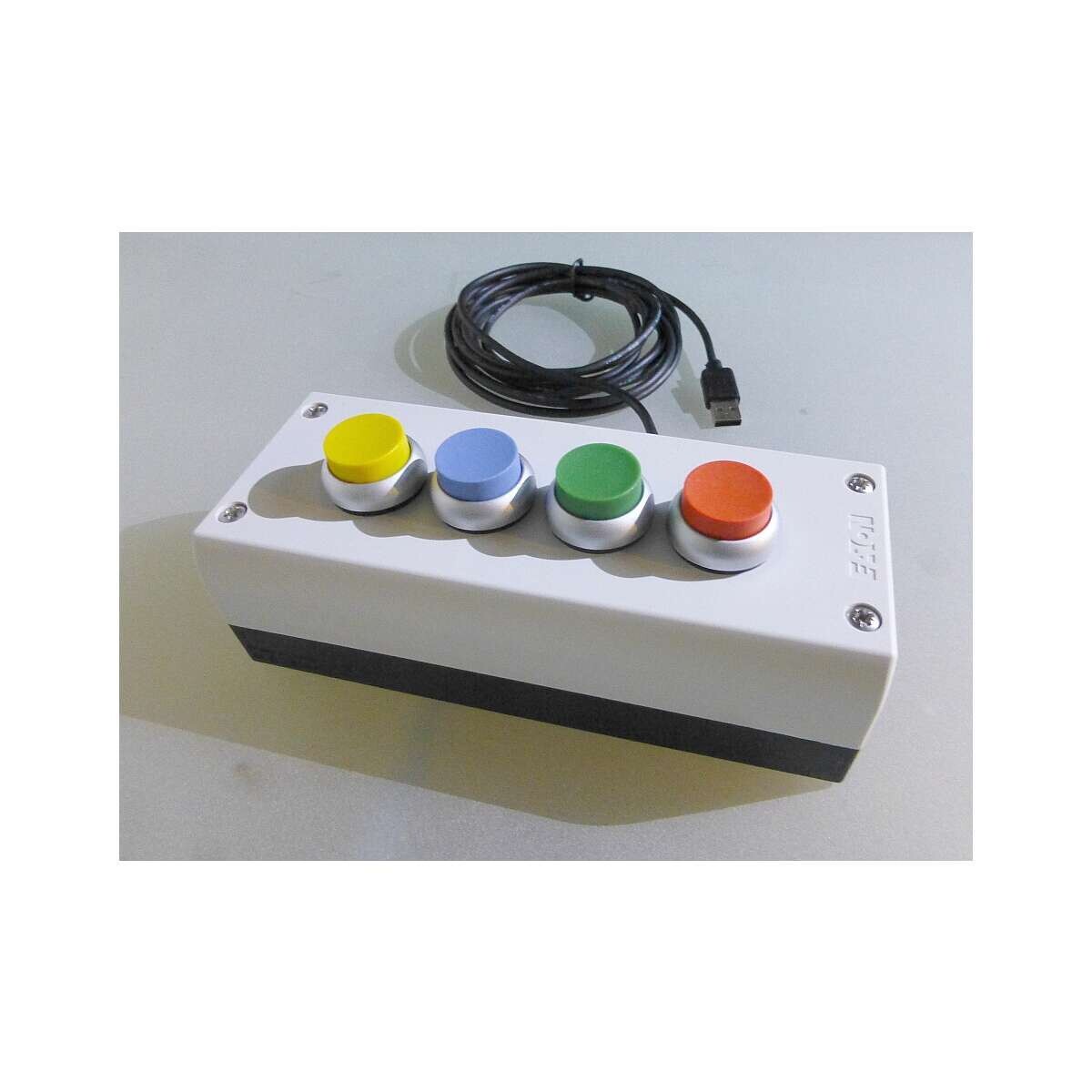 USB Pushbox four buttons, freely configurable characters and commands