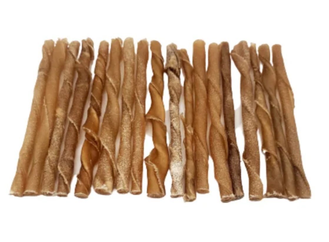 5″- Thin Twisted Beef Collagen Stick – Brown