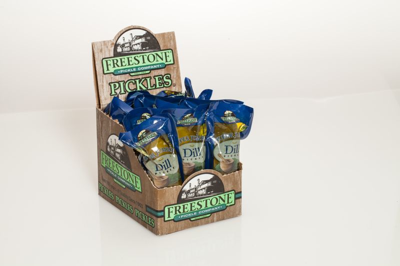 Freestone Pickle 12 Count Box Dill Super Jumbo Individually Wrapped Pickles