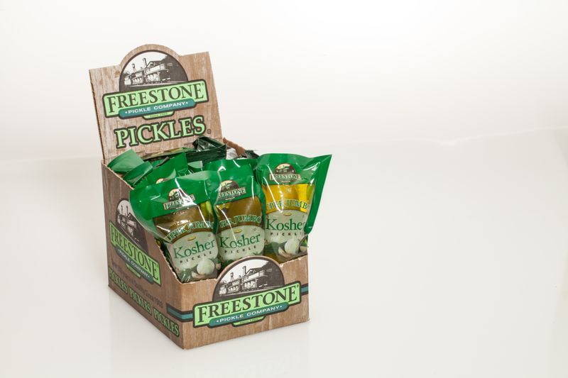 Freestone Pickle 12 Count Box Kosher, Super Jumbo, Individually Wrapped Pickles