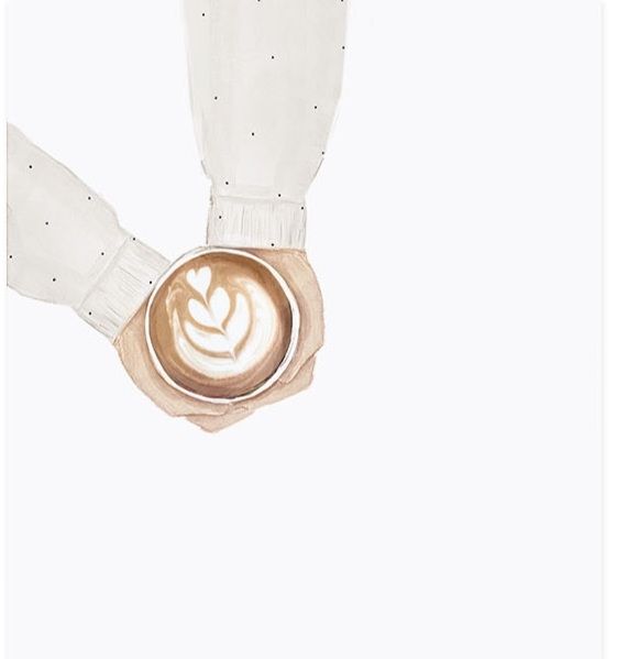 Karte Café Aquarell