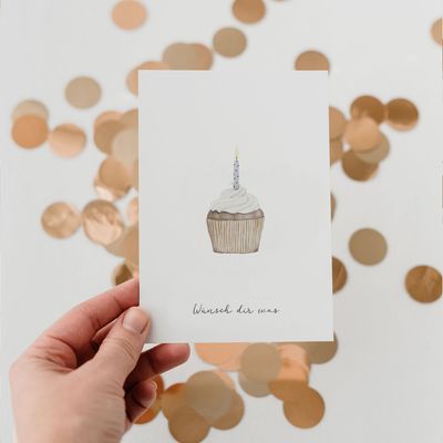 Karte Muffin Aquarell