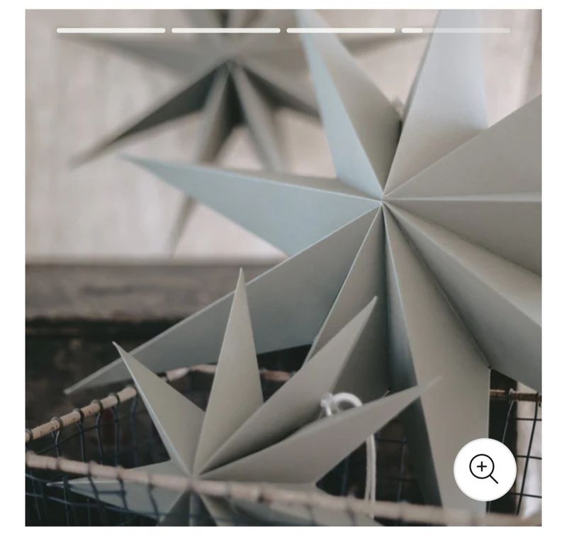 3er Set Papiersterne grau