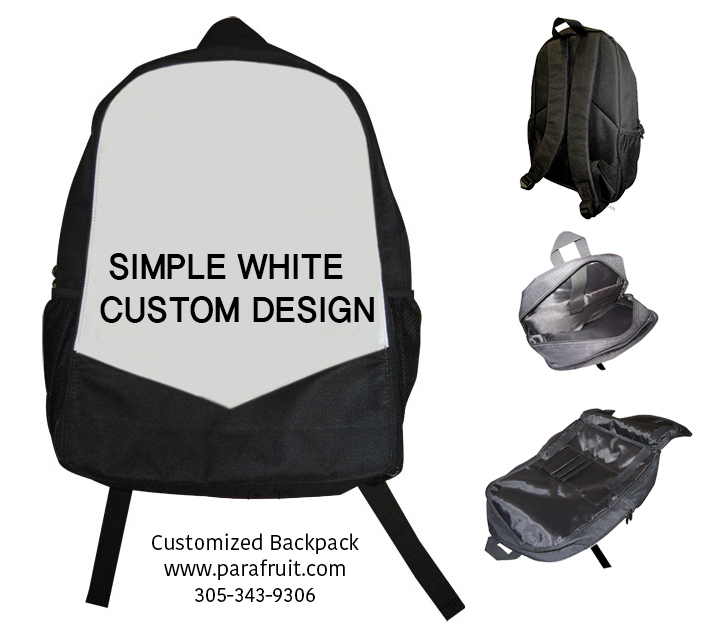 Simple White Custom Backpack