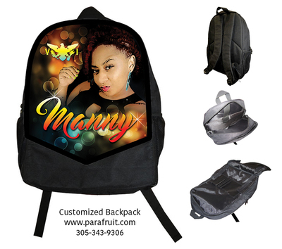 Super Star Face with Name Backpack