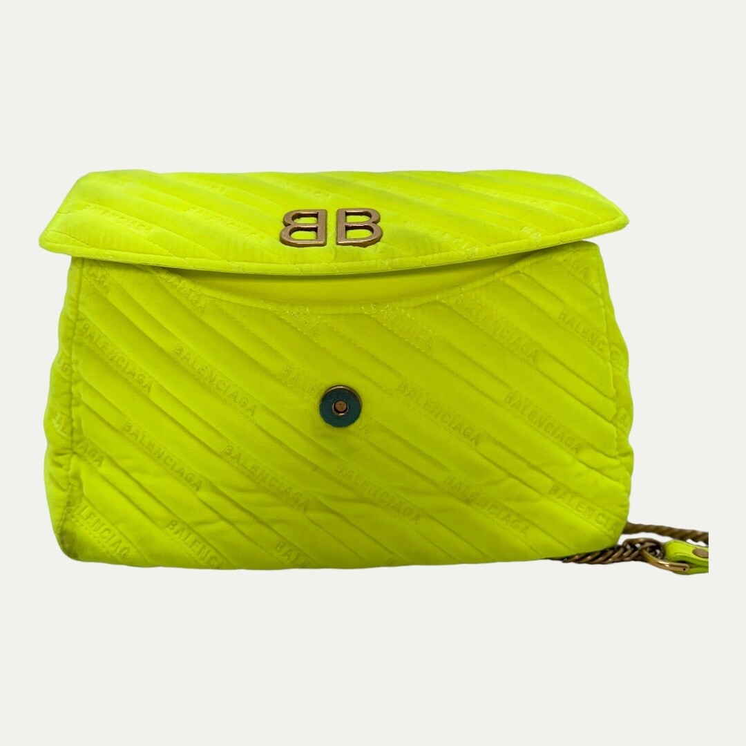 Balenciaga Neon Velvet Bag