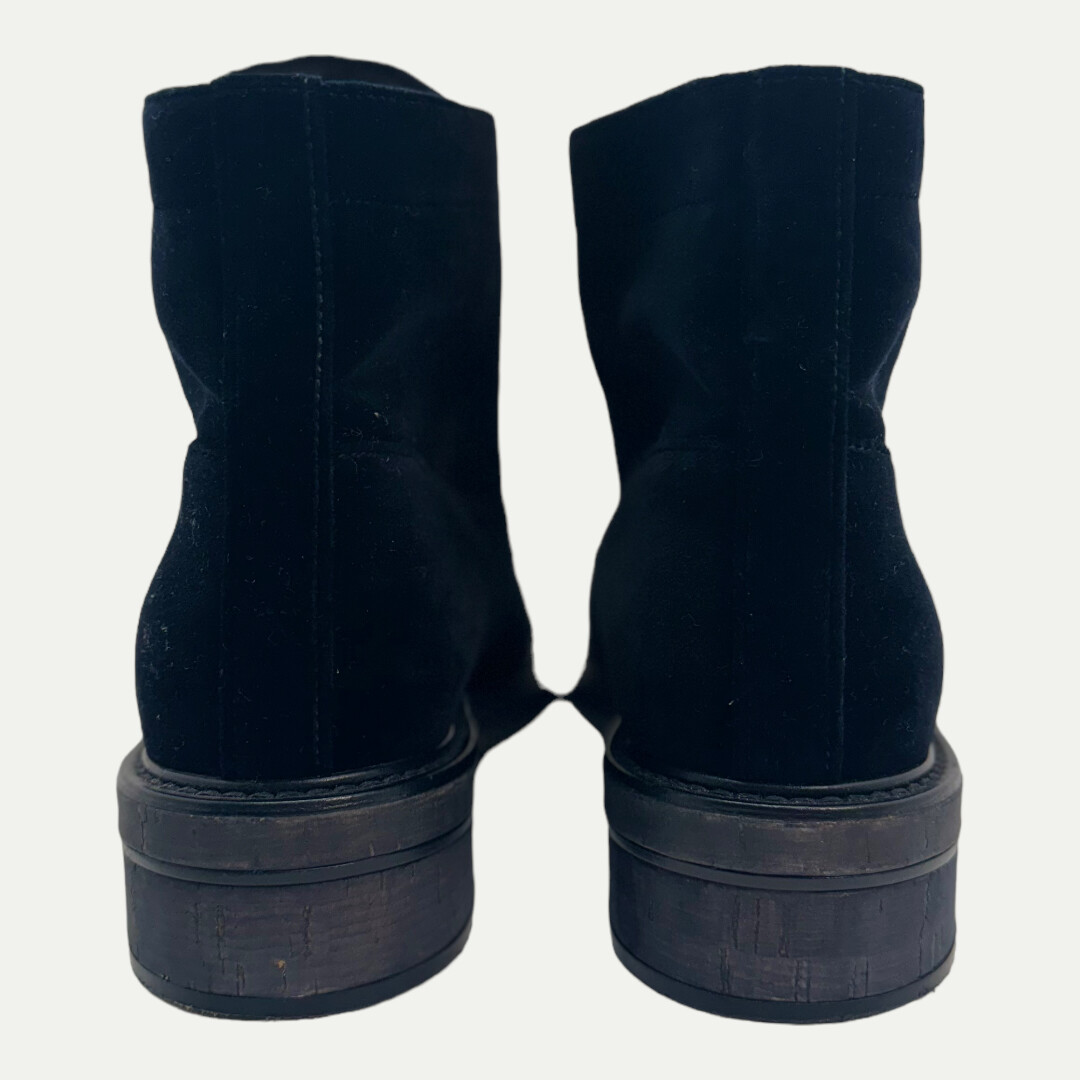 Chanel Velvet Ankle Boot Sz 42(11 womens)