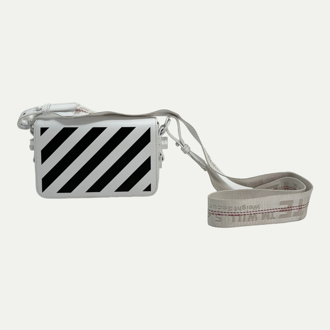 Off White mini white flap bag
