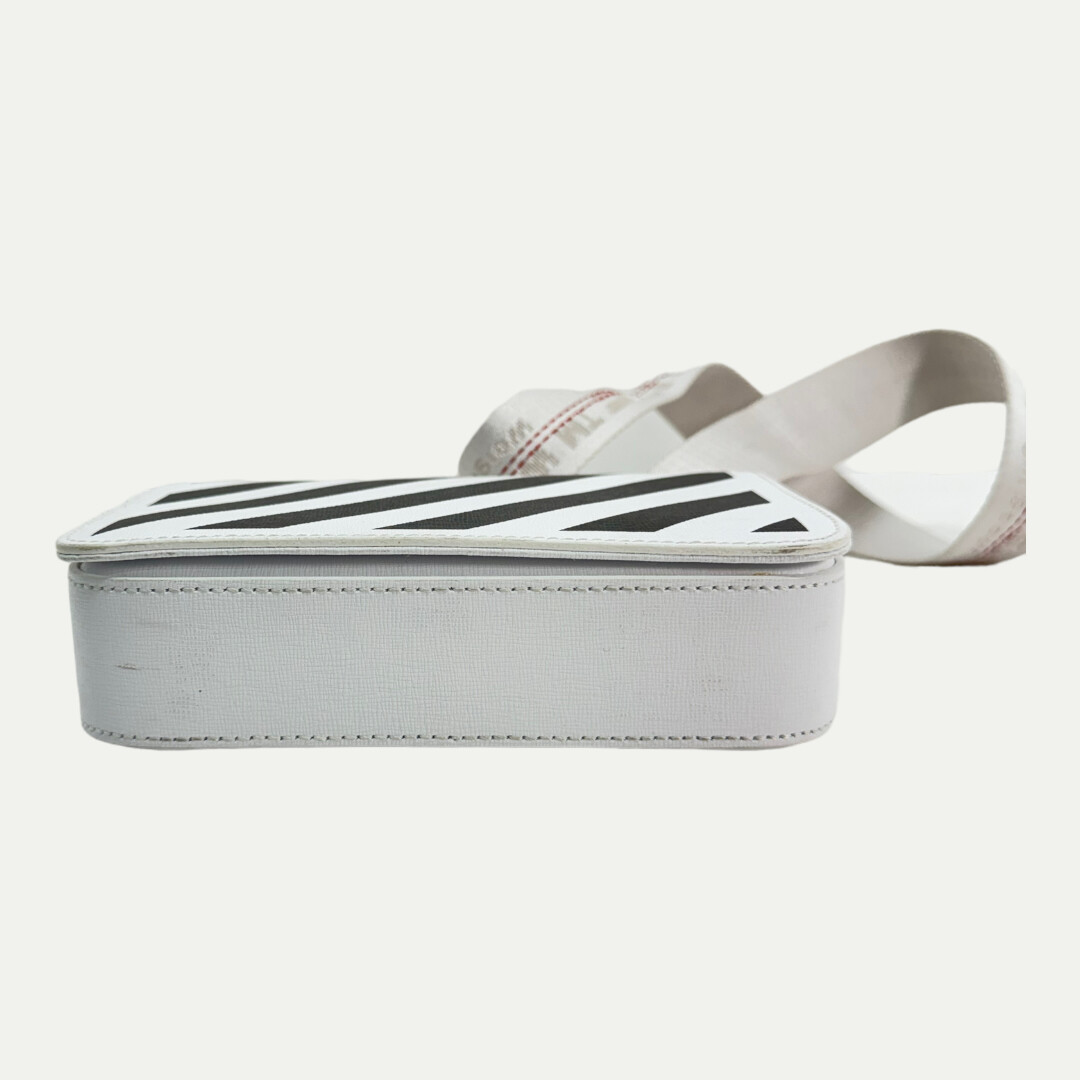 Off White mini white flap bag