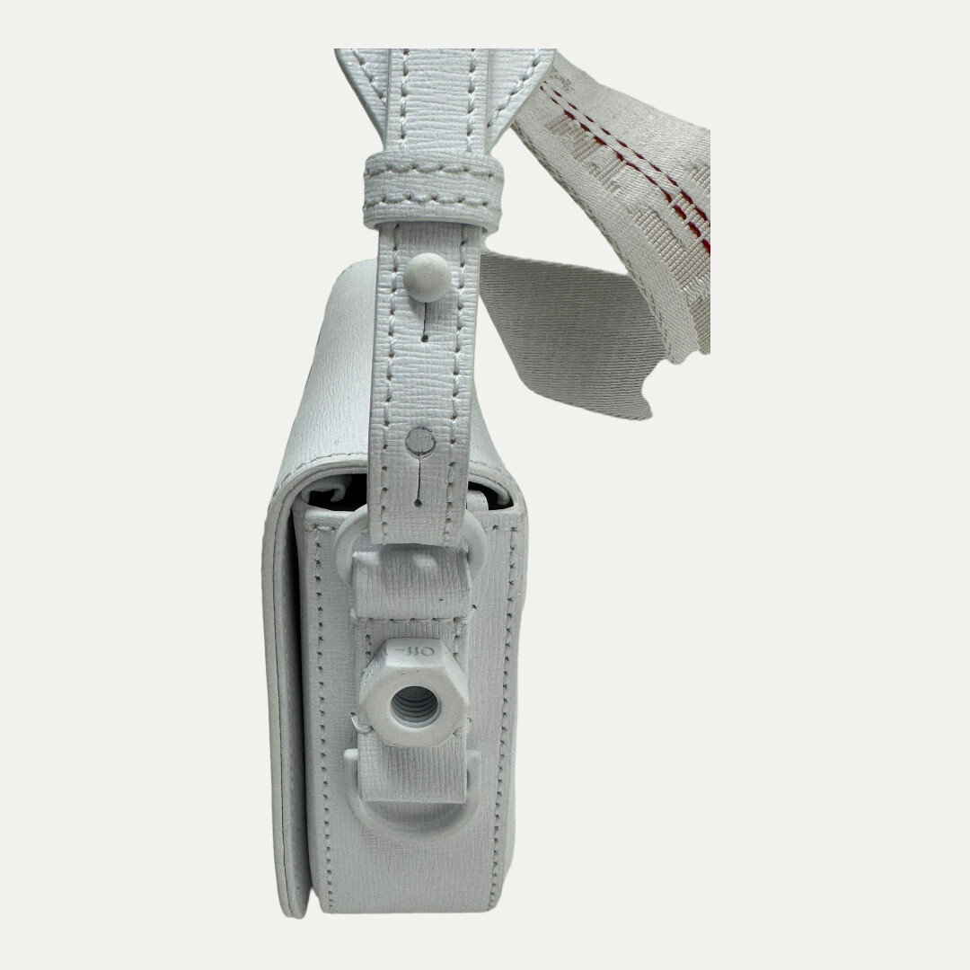 Off White mini white flap bag