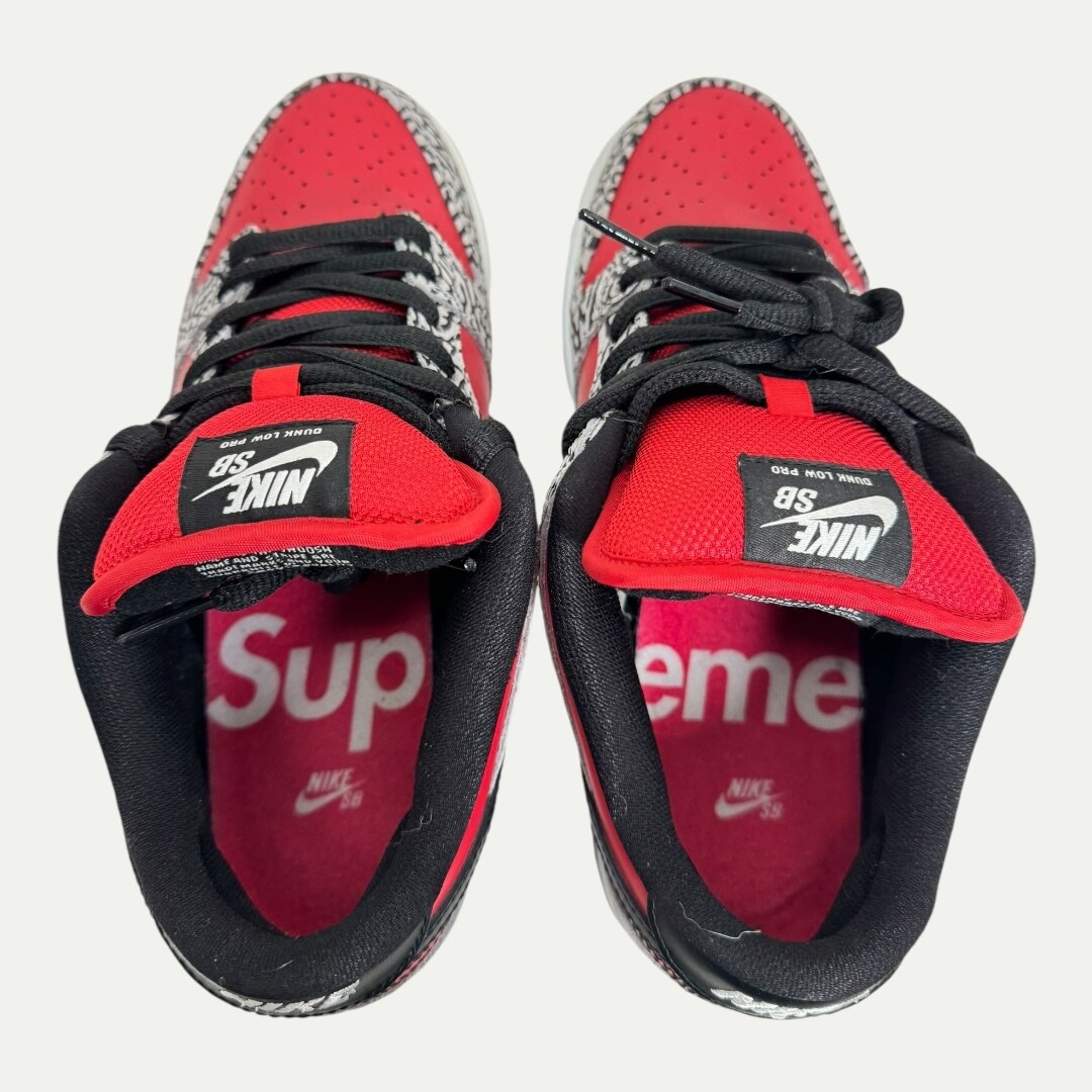 Nike SB Dunk Low Supreme Red Cement Sz 8 Nike SB Dunk Low Supreme Red Cement Sz 8