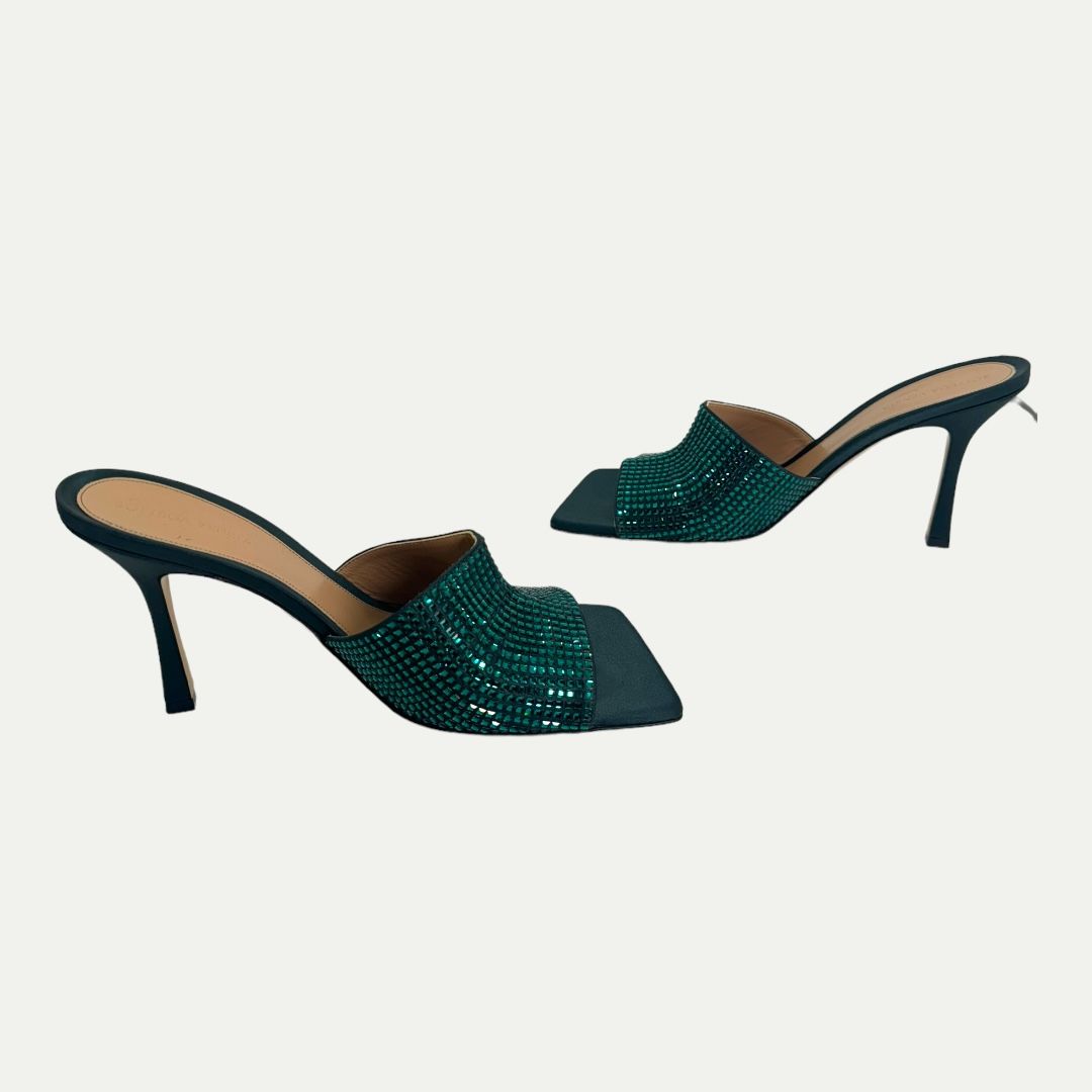 Bottega Veneta Turquoise Sparkle Pumps Sz 41.5(9) New