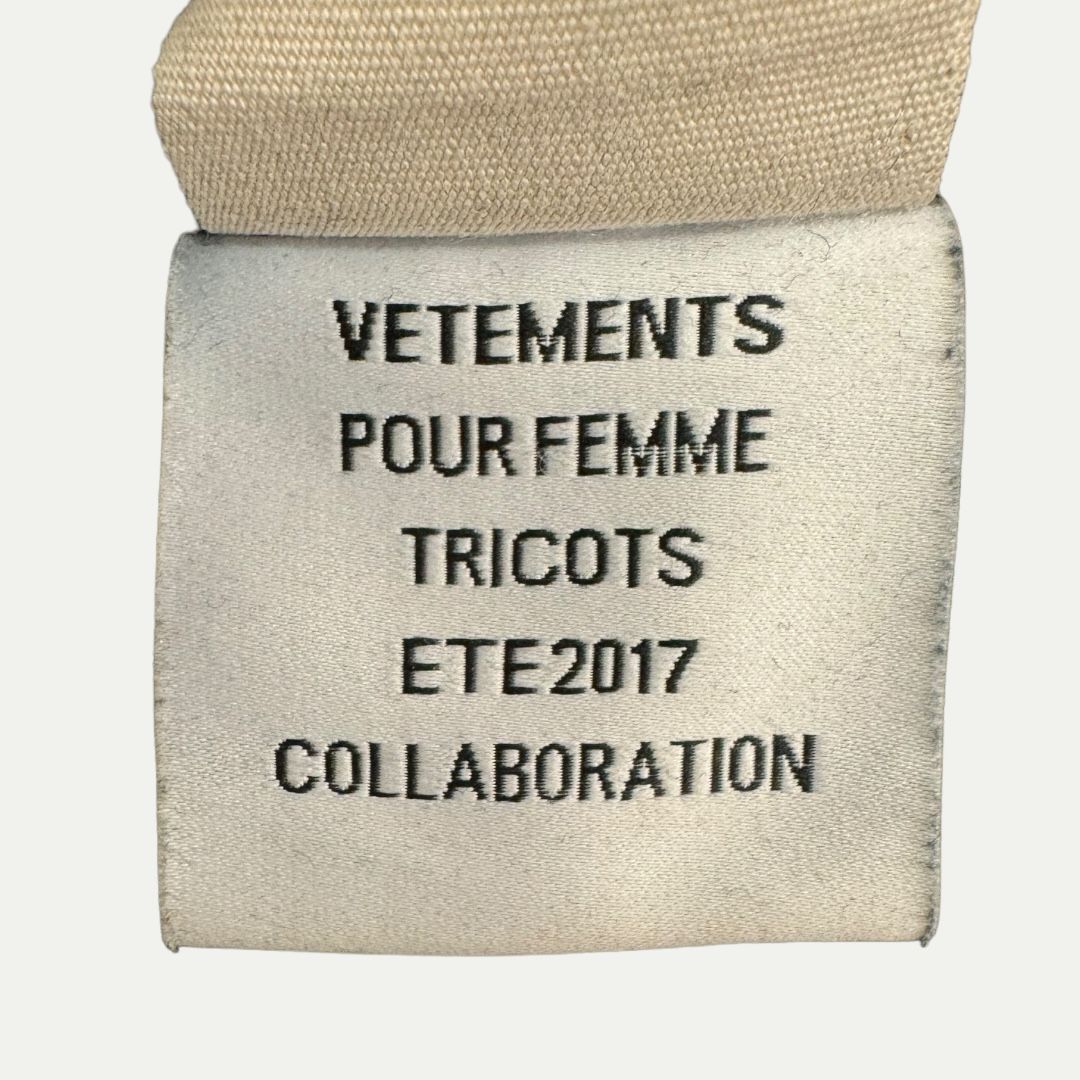 Vetements x Champion SS17 Cropped Reverse Warm Up Hoodie Sz S