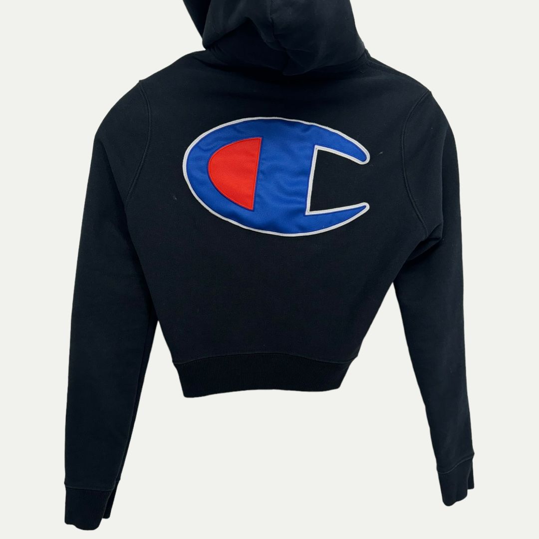 Vetements x Champion SS17 Cropped Reverse Warm Up Hoodie Sz S
