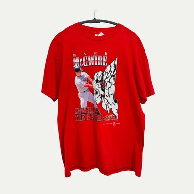 Mark McGuire Red Tee Sz L