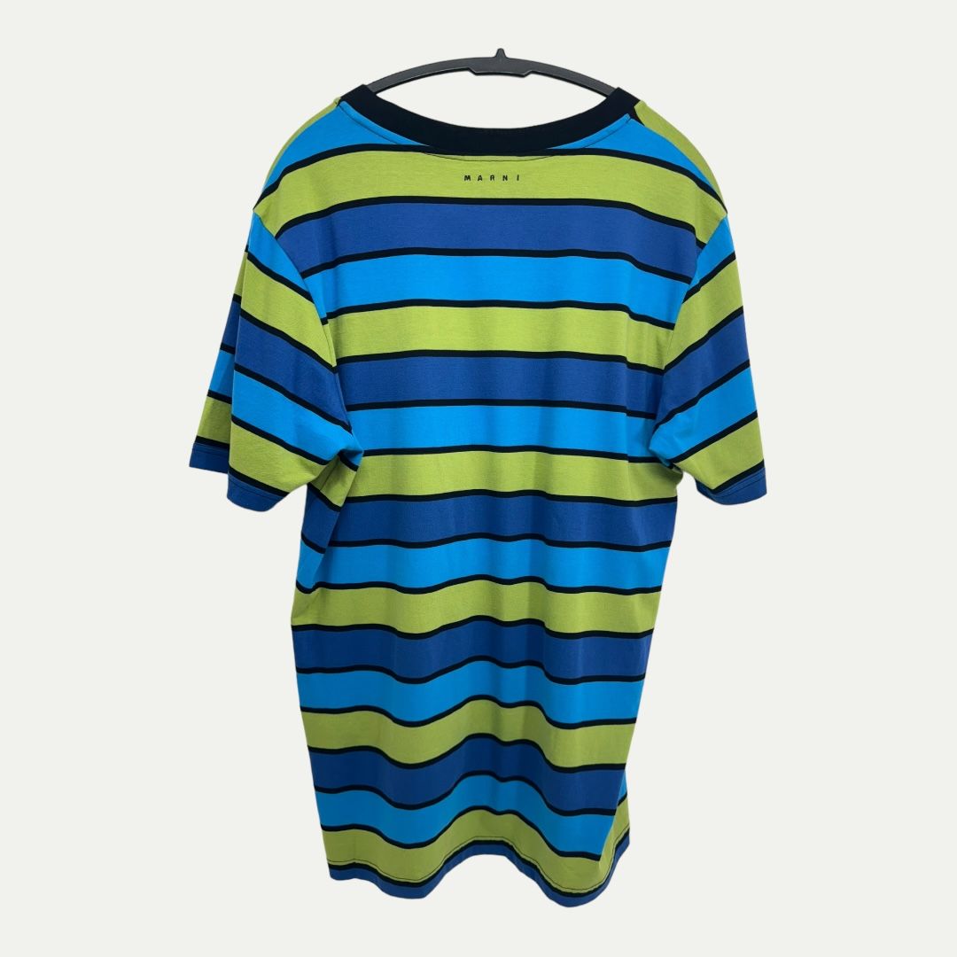 Marni Striped Tee Blue/Green Sz 52(L) New