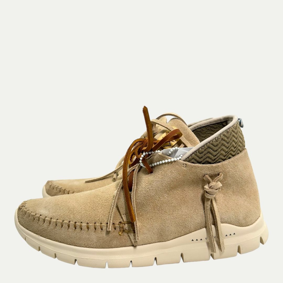 Visvim Moc Trainer Hi-Folk Beige Sz 8m/9.5w New