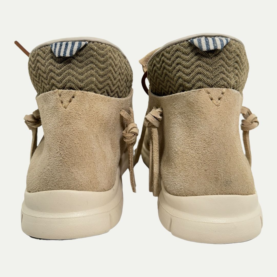 Visvim Moc Trainer Hi-Folk Beige Sz 8m/9.5w New