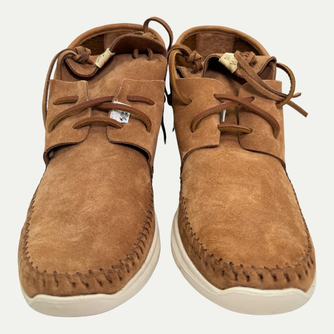 Visvim Moc Trainer Hi-Folk Brown Sz 8m/9.5w New