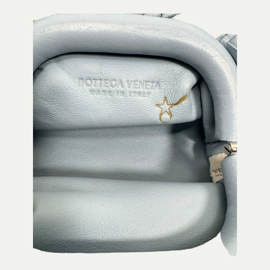 Bottega Veneta Mini Pouch Blue Nappa