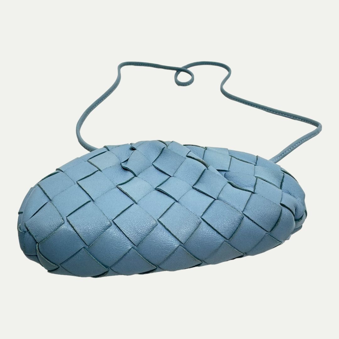 Bottega Veneta Mini Pouch Blue Nappa