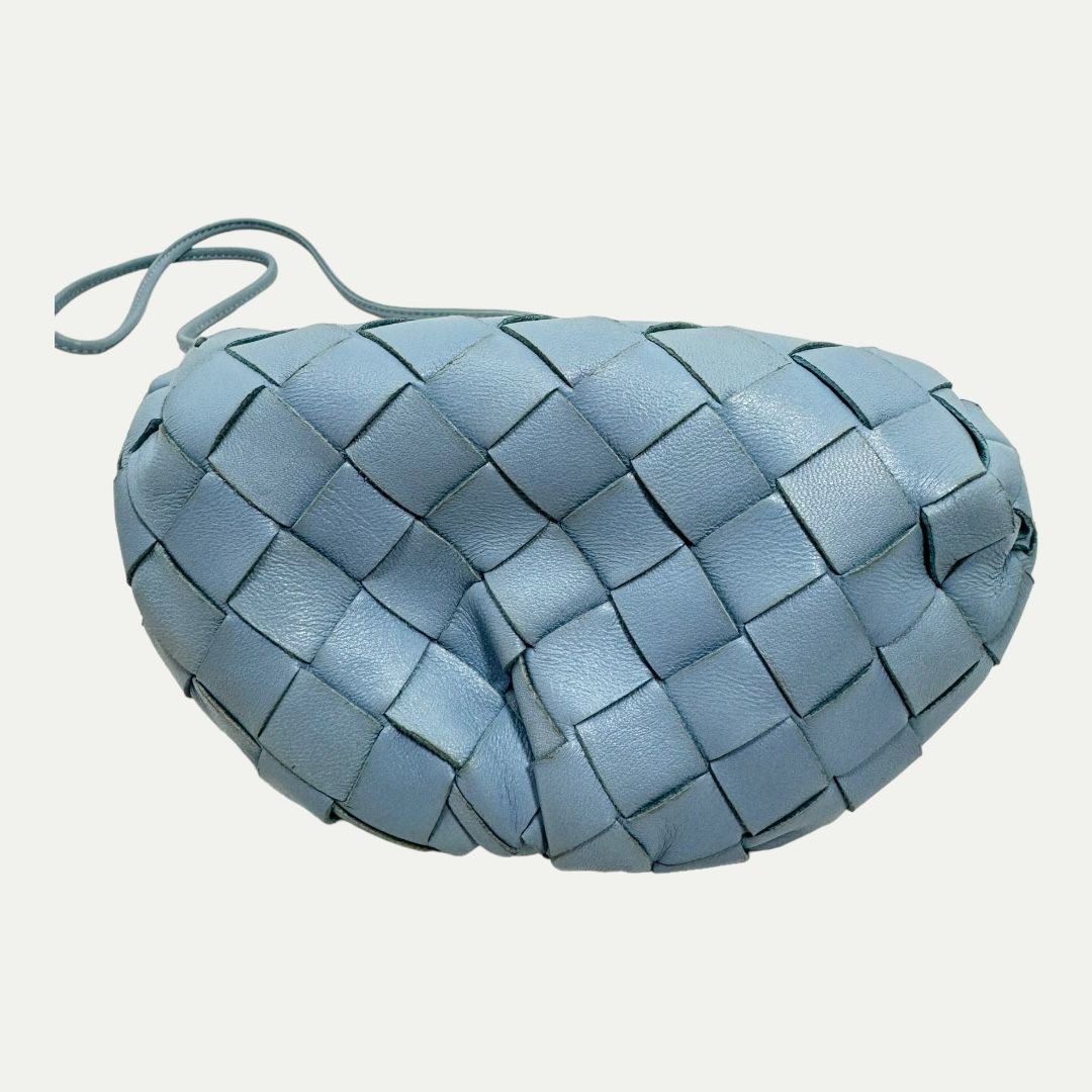 Bottega Veneta Mini Pouch Blue Nappa