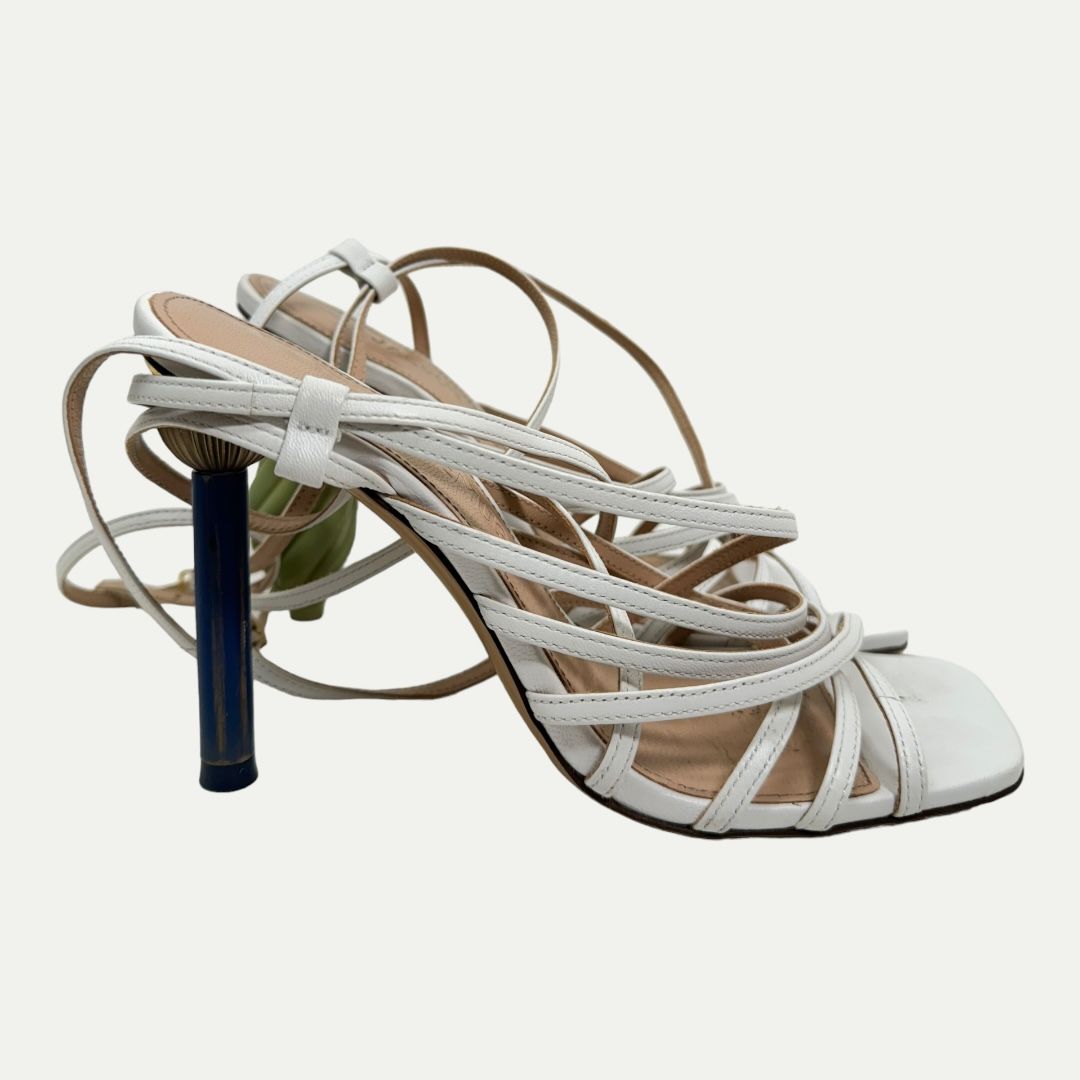 Jacquemus White Lace Up Heel Sz 37(7)