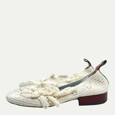 Loewe Knit Cream Loafer Sz 35(5)