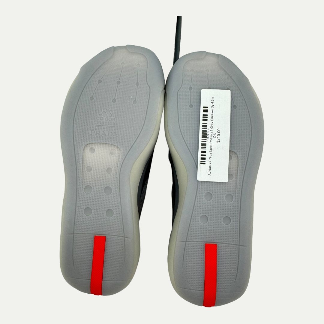 Adidas x Prada Luna Rossa 21 Grey Sneaker Sz 4.5m/6w New