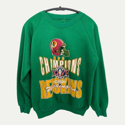 Vintage Redskins NFC Championship Green Crewneck Sz S