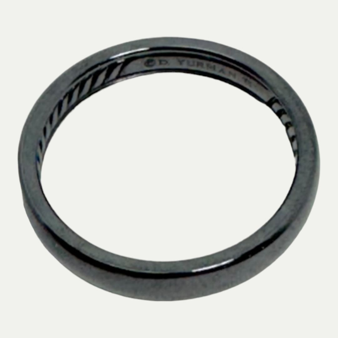 David Yurman Black Ring Band Sz 10