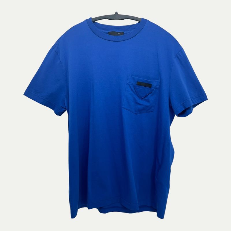 Prada Blue Pocket Tee Sz S