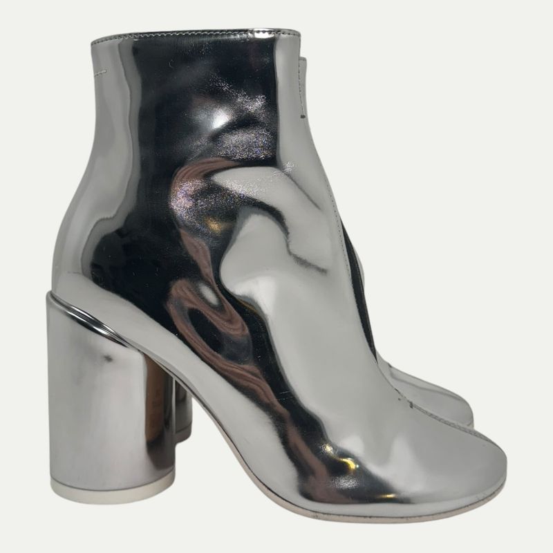 Maison Margiela MM6 Silver Ankle Boot Sz 38(8)