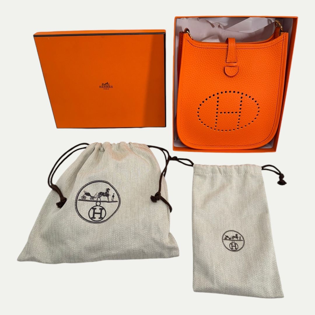 Hermes Mini Evelyne TPM 16 Orange Crossbody
