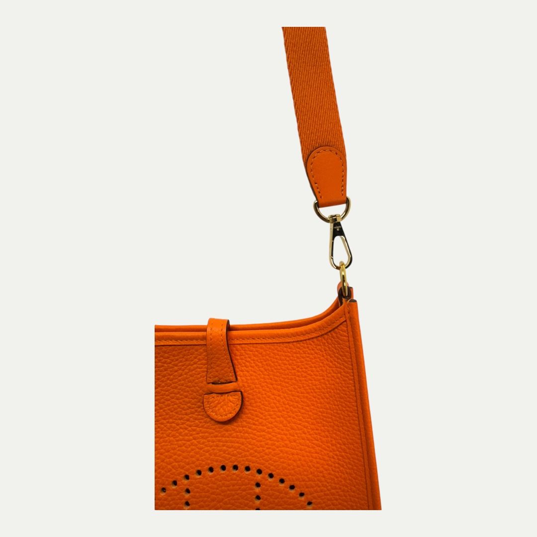 Hermes Mini Evelyne TPM 16 Orange Crossbody
