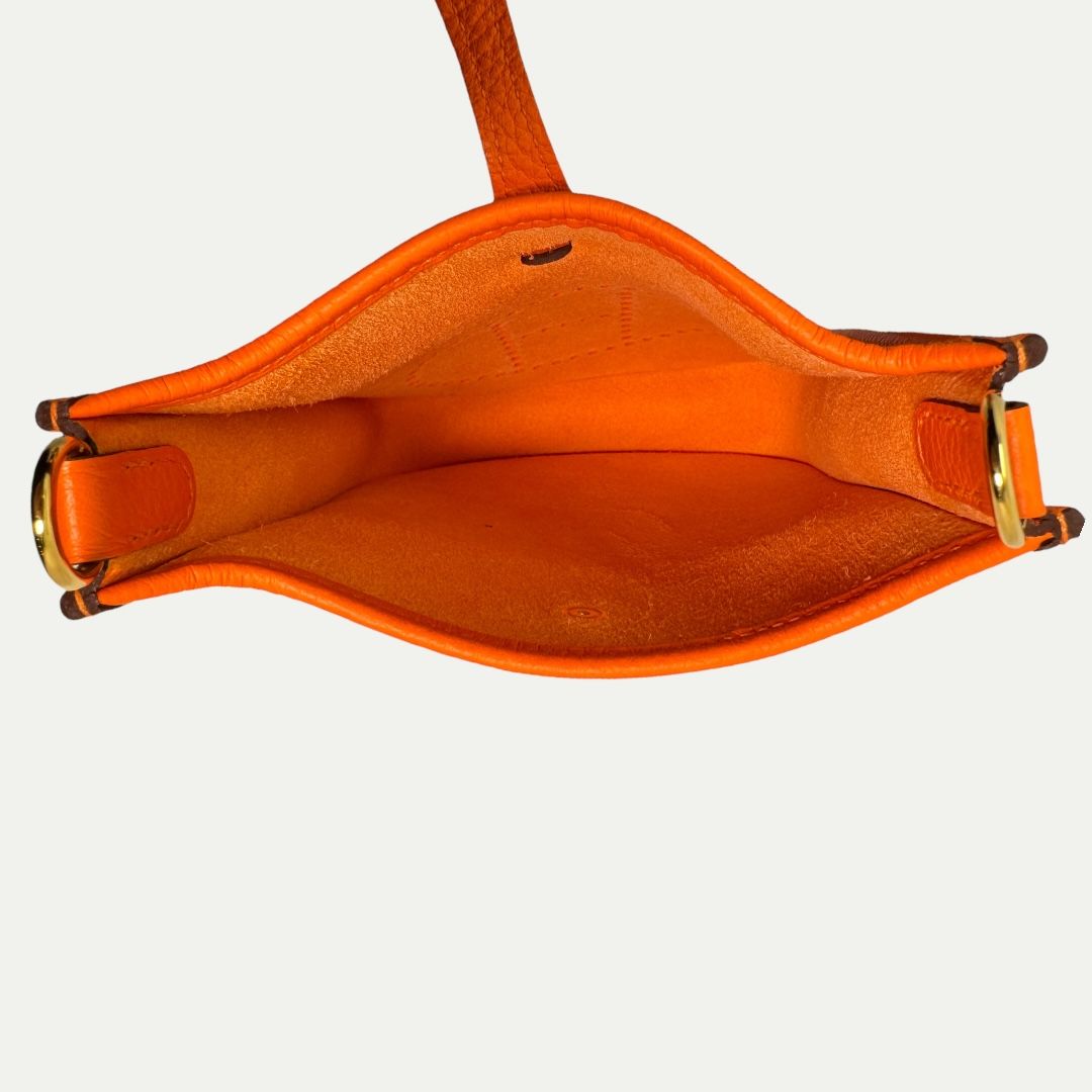 Hermes Mini Evelyne TPM 16 Orange Crossbody