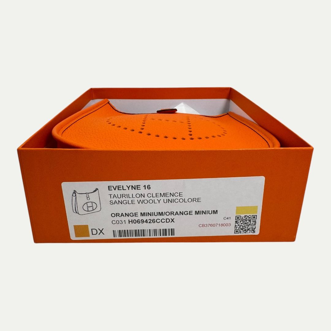Hermes Mini Evelyne TPM 16 Orange Crossbody