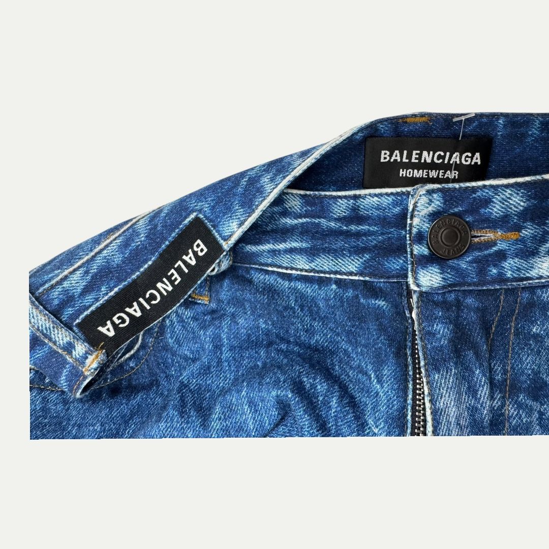 Balenciaga Trompe L&#39;oeil Denim Sweats Sz S(30)