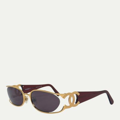 Vintage Chanel Gold CC Sunglasses