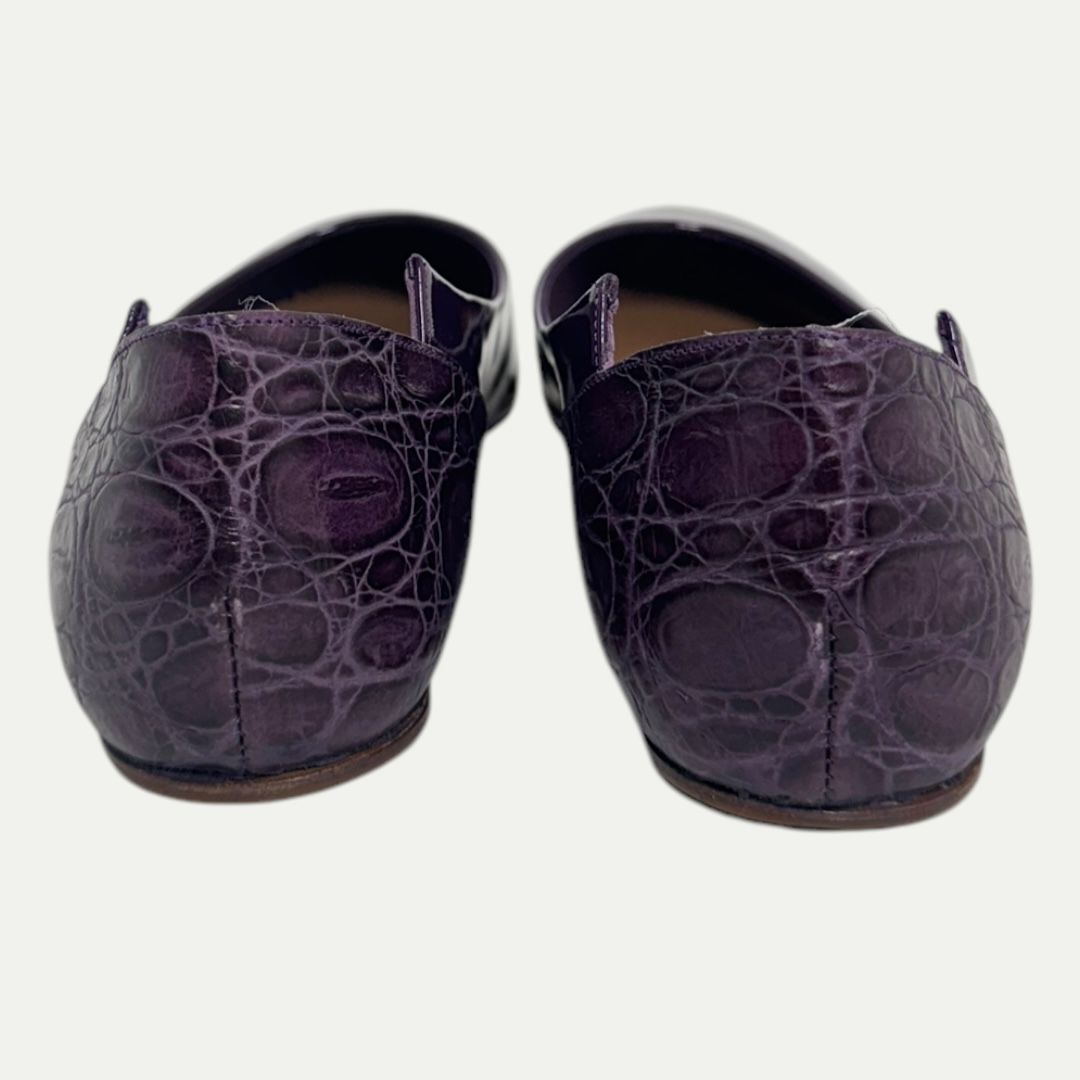 Chloé Purple Leather Flats Sz 38(8)