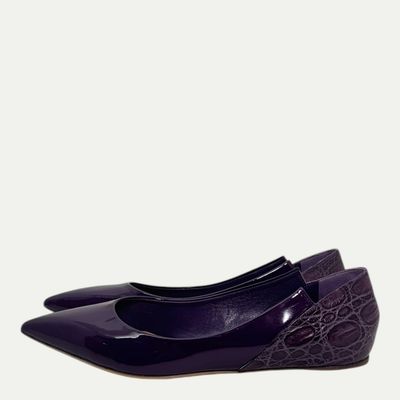 Chloé Purple Leather Flats Sz 38(8)