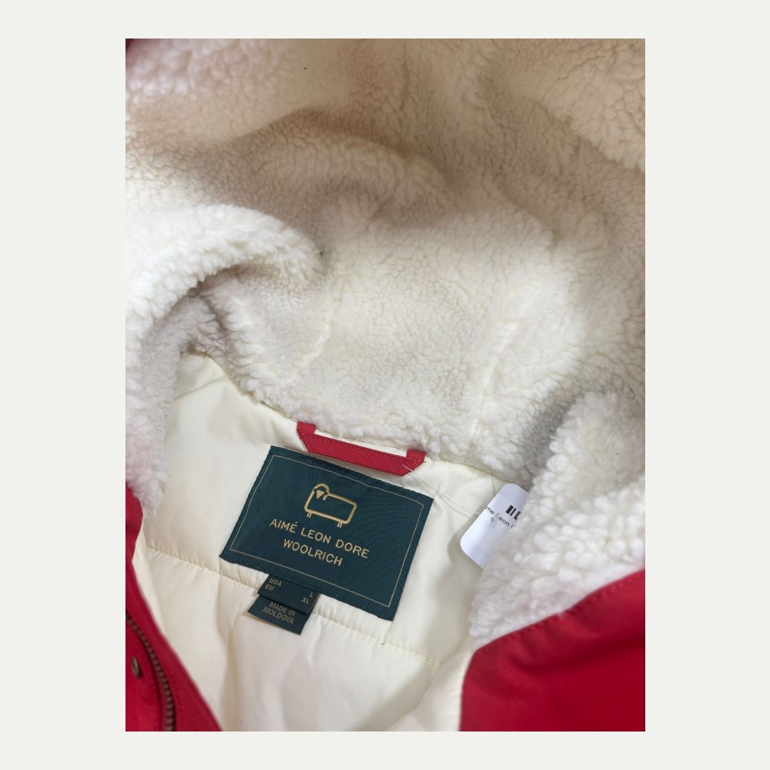 Aime Leon Dore x Woolrich Mountain Red Jacket Sz L