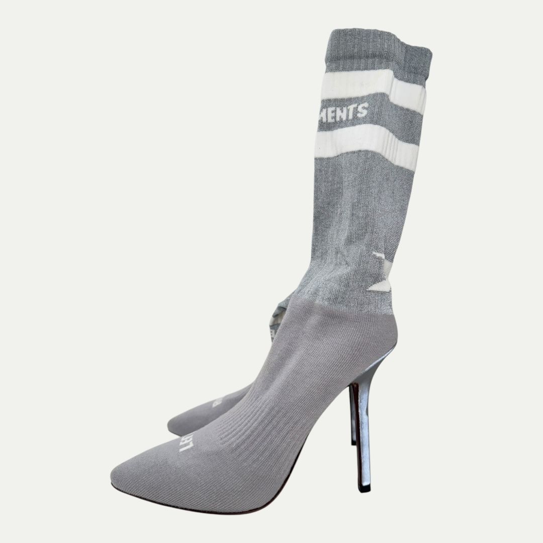 Vetements Grey Sock Heel Sz 39(9)