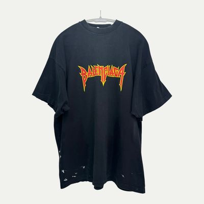 Balenciaga Metal Logo Tee Sz 1(L)