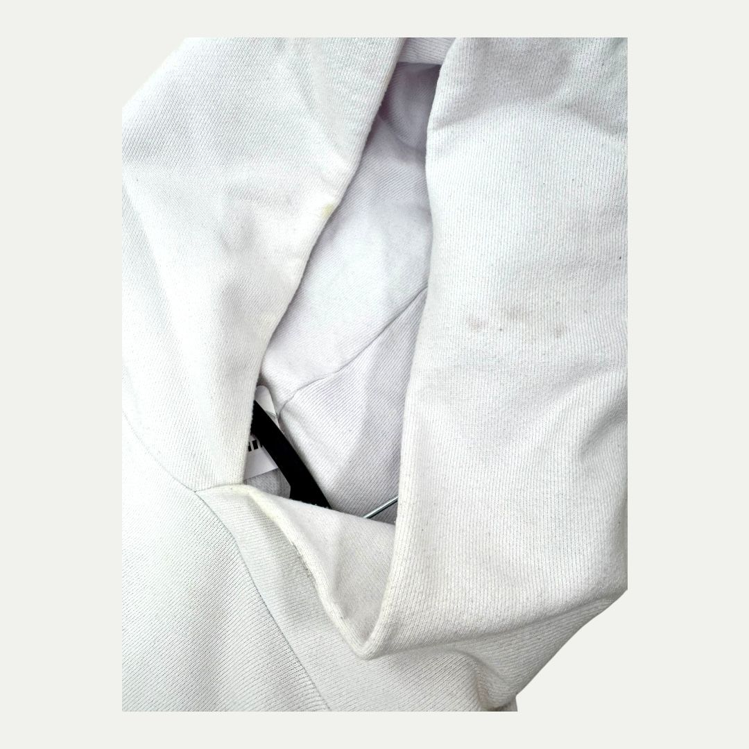 Maison Margiela White Padded Tag Hoodie Sz 50