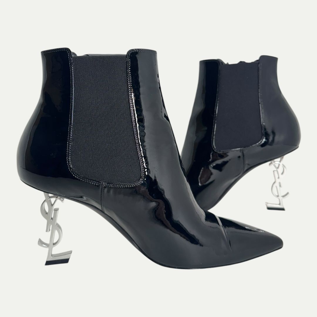 Saint Laurent YSL Patent Leather Boot Sz 42(9.5w/8m)