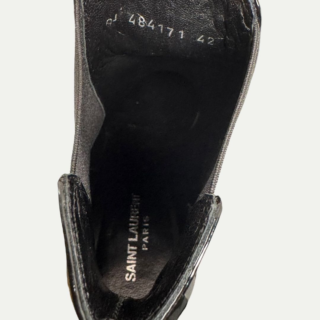Saint Laurent YSL Patent Leather Boot Sz 42(9.5w/8m)