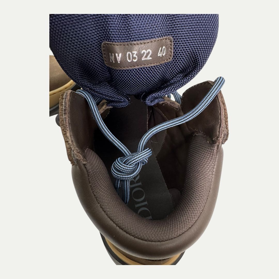 Christian Dior Brown/Blue Hiking Boot Sz 40(8)
