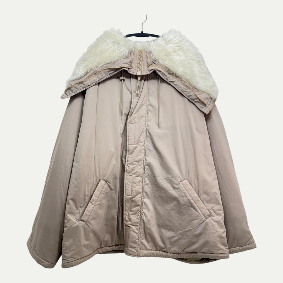 Balenciaga Beige Nylon Parka Sz 50(L-XXL)