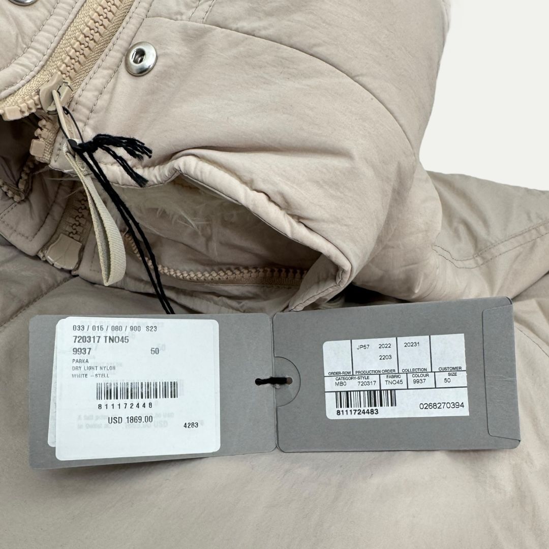 Balenciaga Beige Nylon Parka Sz 50(L-XXL)